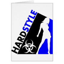 Design do dançarino e do Biohazard de Hardstyle Cartao