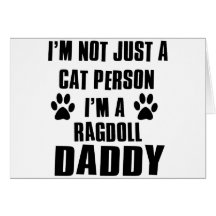Design do gato de Ragdoll Cartoes