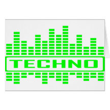 Design do ritmo de Techno Cartao