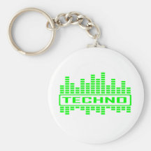 Design do ritmo de Techno Chaveiros