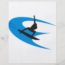 Design do surfista panfletos personalizado