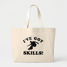 design do vetor dos skilss do skate bolsa para compras
