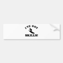 design do vetor dos sklls do surf adesivos