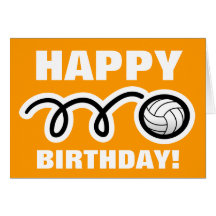 Design do voleibol do cartão | do aniversário dos 