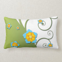 Design floral do travesseiro decorativo com redemo