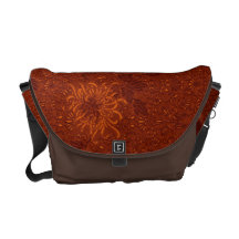 Design floral rico do damasco da oxidação bolsa mensageiro