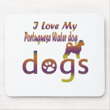 Design português do cão de água mousepad