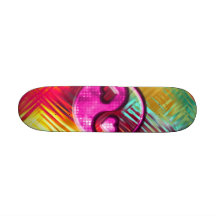 Design psicadélico do amor da paz skate