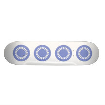 Design redondo elegante azul. Estilo do art deco Skate