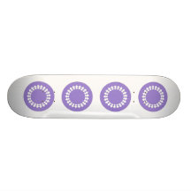 Design redondo elegante roxo. Estilo do art deco Skate