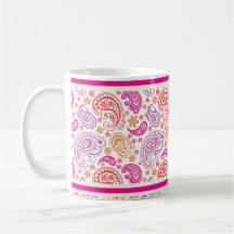 Design rosa vermelha & amarelo do teste padrão de  canecas