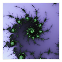 Design verde e roxo do caracol do Fractal - do fra Foto Artes