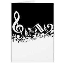 Desordem de símbolos musicais cartões