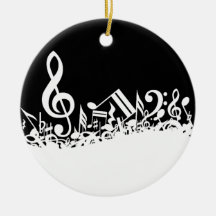 Desordem de símbolos musicais enfeite