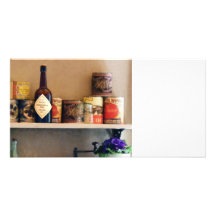 Despensa da cozinha cartões com fotos personalizados