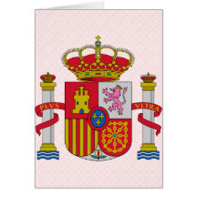 Detalhe da brasão da espanha cartao