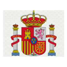 Detalhe da brasão da espanha cartão postal