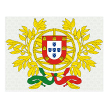 Detalhe da brasão de Portugal Cartao Postal