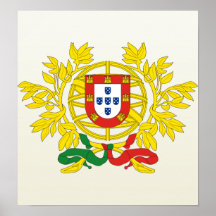Detalhe da brasão de Portugal Poster