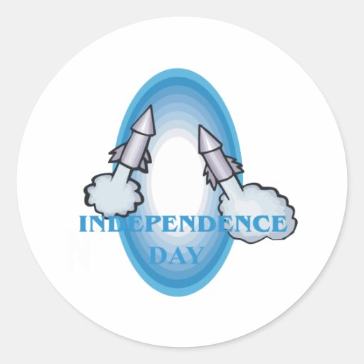Dia da Independência Adesivos Em Formato Redondos