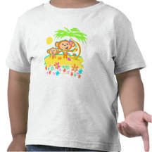 Dia da praia do macaco tshirts