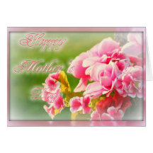 Dia das mães floral cor-de-rosa cartões