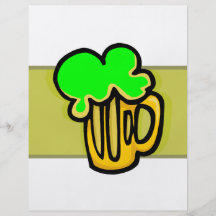 Dia de São Patrício verde do dia da cerveja Modelo De Panfleto
