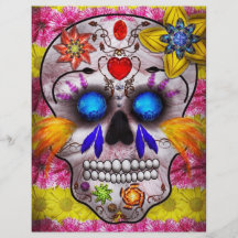 Dia do morto - máscara de morte panfletos personalizado