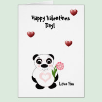 Dia dos namorados feliz - urso de panda postais