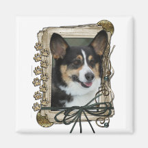 Dia dos pais - patas de pedra - Corgi Imã