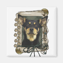 Dia dos pais - patas de pedra - Kelpie - Jude Imã De Refrigerador