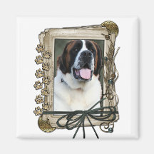 Dia dos pais - patas de pedra - St Bernard - Mae Imã