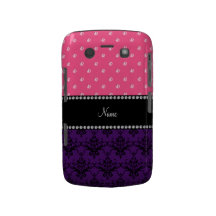 Diamantes roxos conhecidos personalizados do rosa  capa blackberry bold