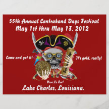 Dias Lake Charles do pirata, Louisiana. 30 cores Panfleto Personalizado