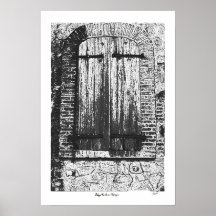 Dibujo Ventana Antígua/janela velha Impressão