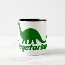 Dinossauro do vegetariano caneca