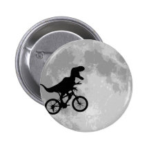 Dinossauro em uma bicicleta no céu com divertiment pins