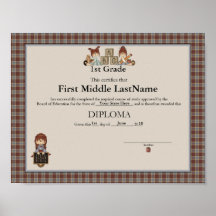 Diploma Raggedy de Ann Homeschooler Posteres