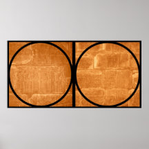 Diptych egípcio dos Hieroglyphics Poster