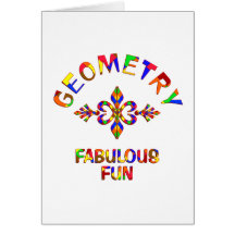 Divertimento fabuloso da geometria cartão