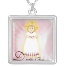 Divino Jesus que brilha as asas do anjo de LoveBur Colar