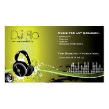 DJ - coordenador da música do disco-jóquei Modelos Cartões De Visita