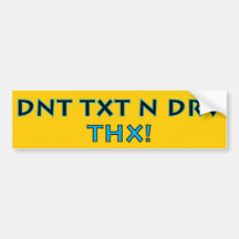 DNT TXT N DRV - THX! Autocolante no vidro traseiro Adesivos