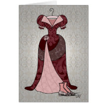 Do "cartão do vestido de chá Victorian"