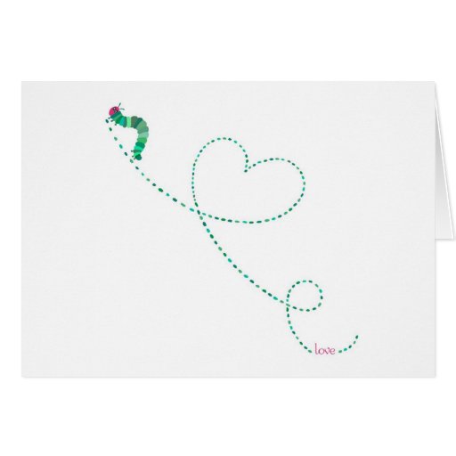 Do "inseto" Caterpillar amor Cartao