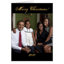 Do presidente Barack Obama cartões 2010 de Natal