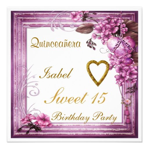 Doce de Quinceanera rosa do convite de 15 aniversá
