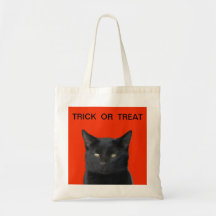 DOÇURA OU TRAVESSURA - gato preto Bolsas