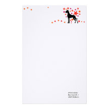 Doggen papéis de carta papéis personalizados
