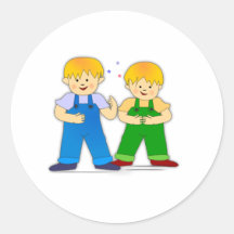 Dois meninos adesivos